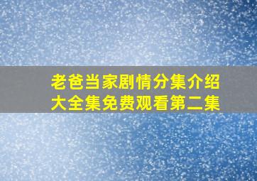 老爸当家剧情分集介绍大全集免费观看第二集