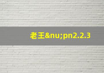 老王νpn2.2.3