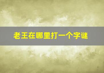 老王在哪里打一个字谜