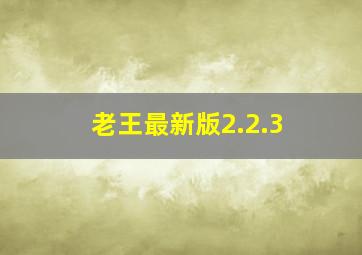 老王最新版2.2.3