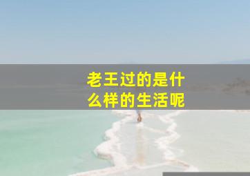 老王过的是什么样的生活呢