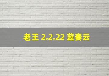 老王 2.2.22 蓝奏云