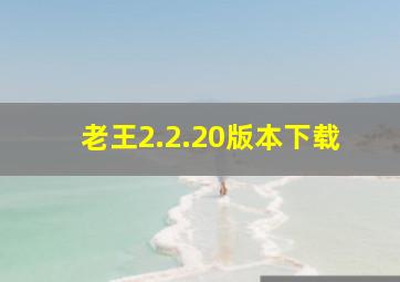 老王2.2.20版本下载