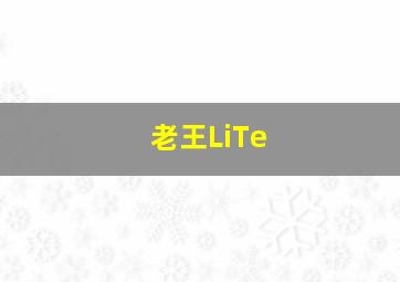 老王LiTe