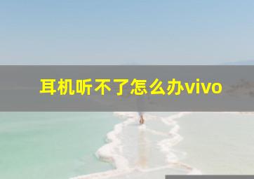 耳机听不了怎么办vivo