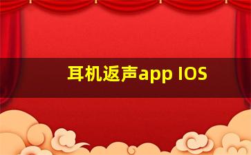 耳机返声app IOS