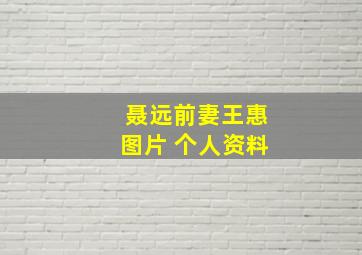 聂远前妻王惠图片 个人资料