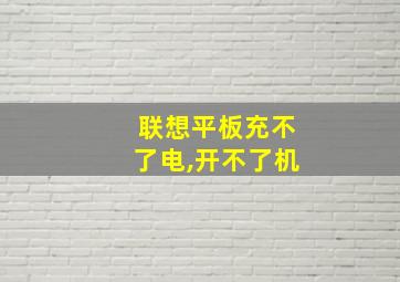 联想平板充不了电,开不了机