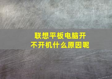 联想平板电脑开不开机什么原因呢