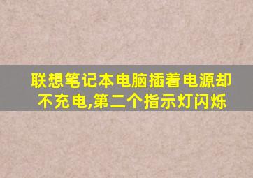 联想笔记本电脑插着电源却不充电,第二个指示灯闪烁