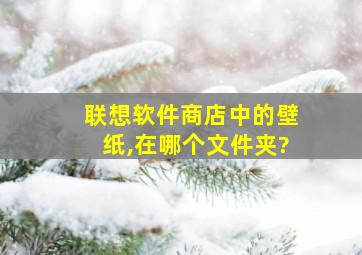 联想软件商店中的壁纸,在哪个文件夹?