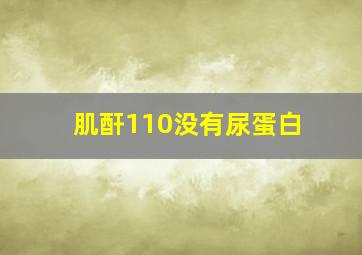 肌酐110没有尿蛋白