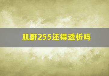 肌酐255还得透析吗