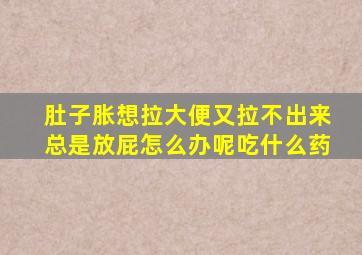 肚子胀想拉大便又拉不出来总是放屁怎么办呢吃什么药