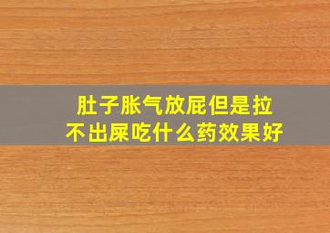 肚子胀气放屁但是拉不出屎吃什么药效果好