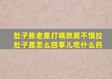 肚子胀老是打嗝放屁不饿拉肚子是怎么回事儿吃什么药