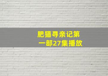 肥猫寻亲记第一部27集播放