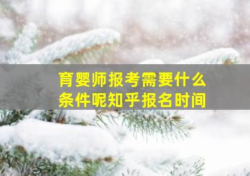 育婴师报考需要什么条件呢知乎报名时间