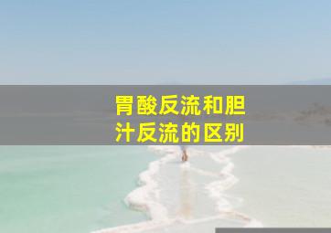 胃酸反流和胆汁反流的区别