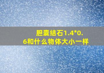 胆囊结石1.4*0.6和什么物体大小一样