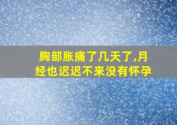 胸部胀痛了几天了,月经也迟迟不来没有怀孕