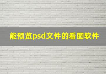 能预览psd文件的看图软件