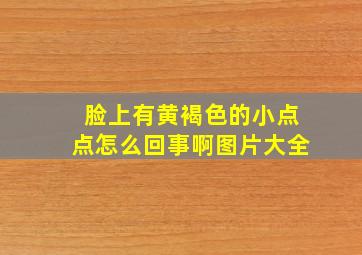 脸上有黄褐色的小点点怎么回事啊图片大全