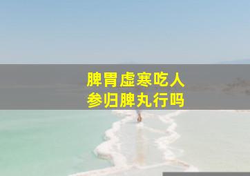 脾胃虚寒吃人参归脾丸行吗