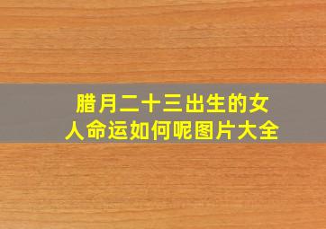 腊月二十三出生的女人命运如何呢图片大全