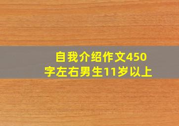 自我介绍作文450字左右男生11岁以上