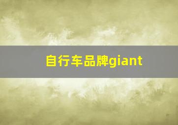 自行车品牌giant