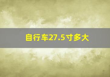 自行车27.5寸多大