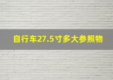 自行车27.5寸多大参照物