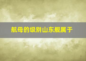 航母的级别山东舰属于