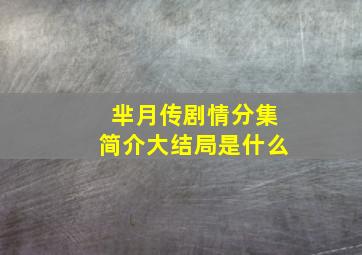 芈月传剧情分集简介大结局是什么