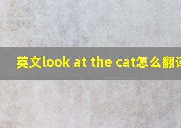 英文look at the cat怎么翻译