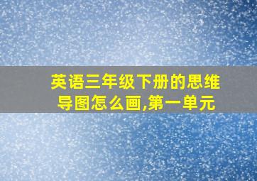 英语三年级下册的思维导图怎么画,第一单元