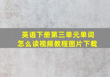 英语下册第三单元单词怎么读视频教程图片下载