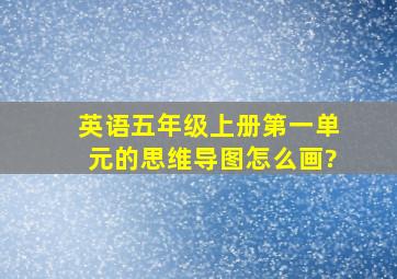 英语五年级上册第一单元的思维导图怎么画?