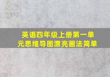 英语四年级上册第一单元思维导图漂亮画法简单