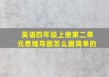 英语四年级上册第二单元思维导图怎么画简单的