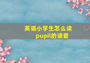 英语小学生怎么读pupil的读音