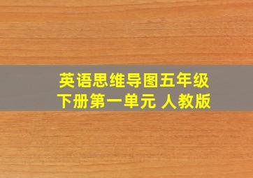 英语思维导图五年级下册第一单元 人教版