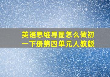 英语思维导图怎么做初一下册第四单元人教版