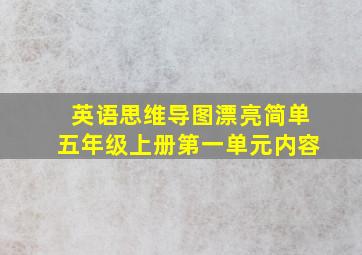 英语思维导图漂亮简单五年级上册第一单元内容