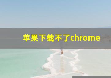 苹果下载不了chrome