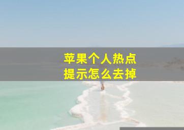 苹果个人热点提示怎么去掉