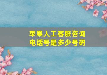 苹果人工客服咨询电话号是多少号码