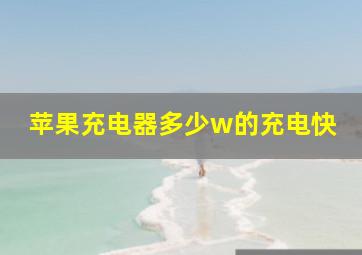 苹果充电器多少w的充电快