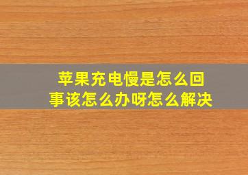 苹果充电慢是怎么回事该怎么办呀怎么解决